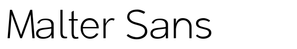 Malter Sans font preview